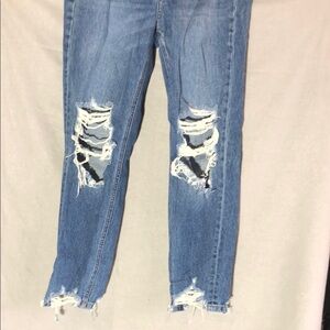 Distressed Blue Jeans